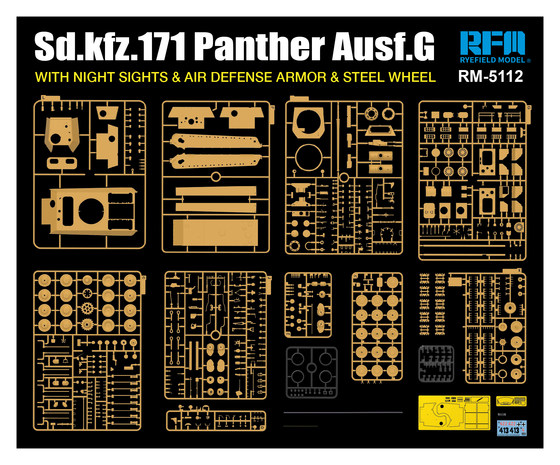 Liuqiu Model Wheatfield Rm-5112 Black Panther G-Type All-Steel Wheeled Type with Night Vision Device and Anti-Aircraft Armor 1/35