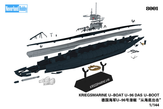 In Stock: Fantasy Model N8001 1/144 German U-96 Submarine 