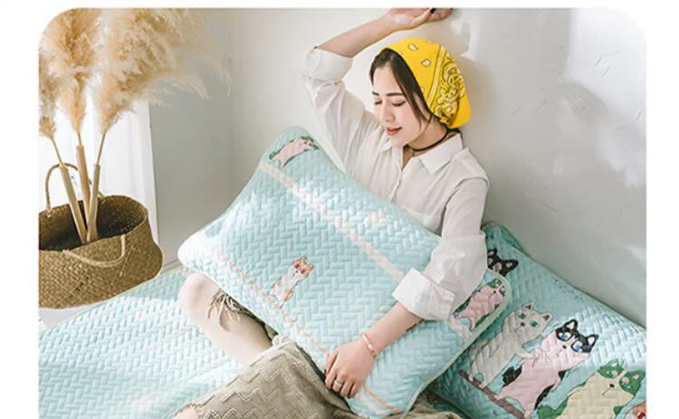 Tencel máy lạnh mat rửa mềm mat 1.8m giường Tencel máy nước đá rửa lụa ghế bông ba mảnh đúp - Thảm mùa hè chiếu trúc điều hòa