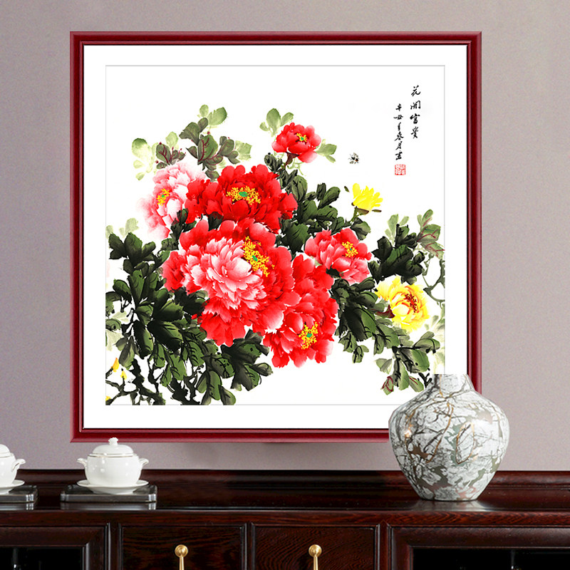 The Fighting Square Landscape Painting Country Painting Xuanguan Hung Painting Office Feng Shui Leaning On Mountain Mural Paintings of Chinese Water Ink Decorative Painting