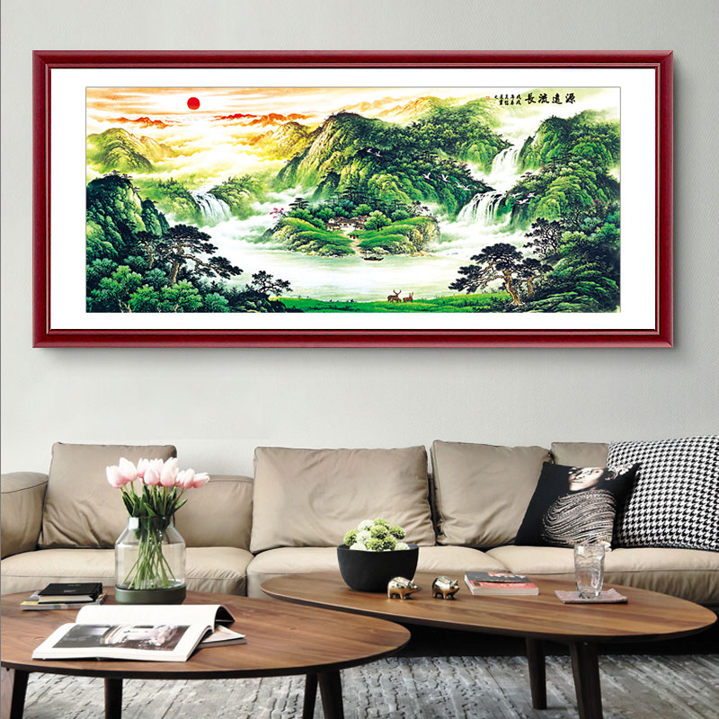 Cornucopia has a long history of Chinese painting landscape painting Feng Shui backer mountain living room hanging painting lucky calligraphy and painting office decoration painting