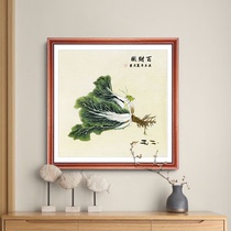 New Chinese living room decoration painting cabbage Baicai picture porch hanging painting bedroom restaurant sofa background wall mural vegetables