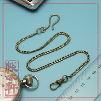 Antique French (nickel silver and white copper pocket watch chain) circa 1900 35 cm long 10 8 g