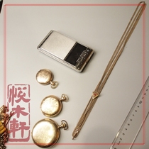 Antique British gold-filled pocket watch chain necklace type excellent condition exquisite and solid 31 34g 140cm