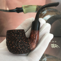 Heather pipe Imported from Italy Heather large sandblasting carved flower pipe yadocan yadocan