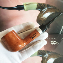 Heather pipe Imported from Italy Heather pipe made of glossy straight bucket silver ring yadocan yadocan