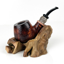 Marigold pipe rack pipe seat display rack root nodule tree nodule personalized handmade smoking set for men