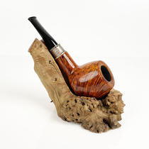 Marigold pipe holder pipe rack display stand tree root tree burl old material hand-made personalized creative ornaments