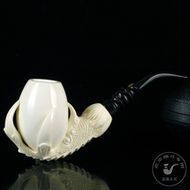 Turkey ALTINAY sepiolite pipe rough stone carving eagle egg catching imported fuyun fuyun