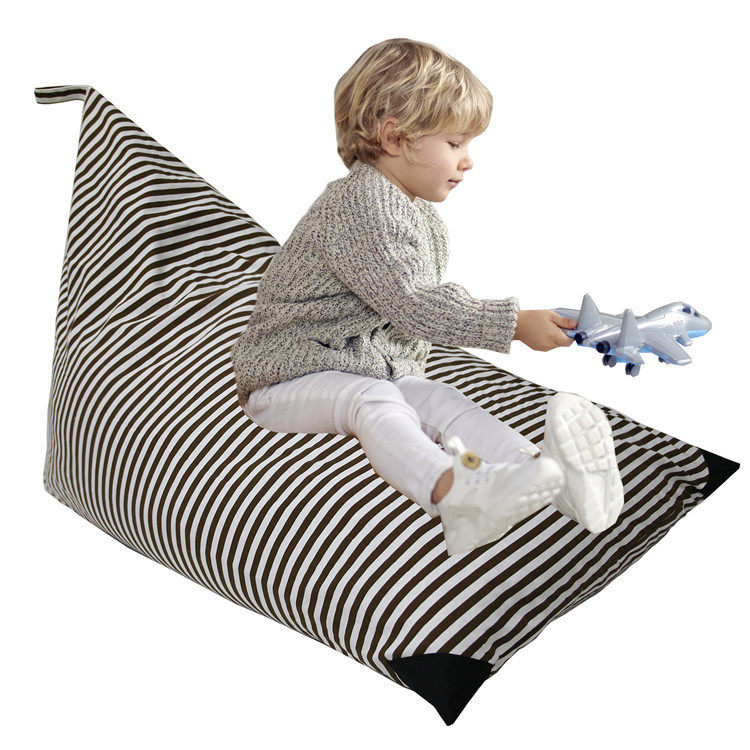 Cross-border Triangle Plush Toy storage bag creative home bean bag casual lazy sofa bean bag without filler