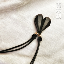 (Green Wooden) hand made with wood love pendant resin drip sandalwood custom jewelry lovers gift items