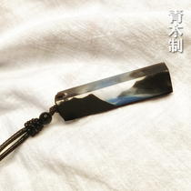 (Green Wood) hand-made mountain and sea can be flat pendant resin drop sandalwood custom jewelry lovers gift items