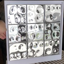 Concave and convex electroplating corrugated mirror metal stainless steel mosaic tiles KTV background wall cashier desk decorative wall stickers