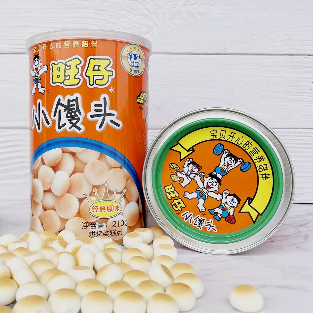 Wanzai Small Steamed Buns Original Taste Intense Milk Taste Baby Toddler Snack 210 gr Canned Children Cookies Pastry
