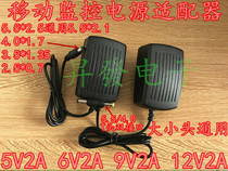 5V6V9V12V 2A mobile DVD EVD monitor switching power adapter charger 4 0*1 7 T head