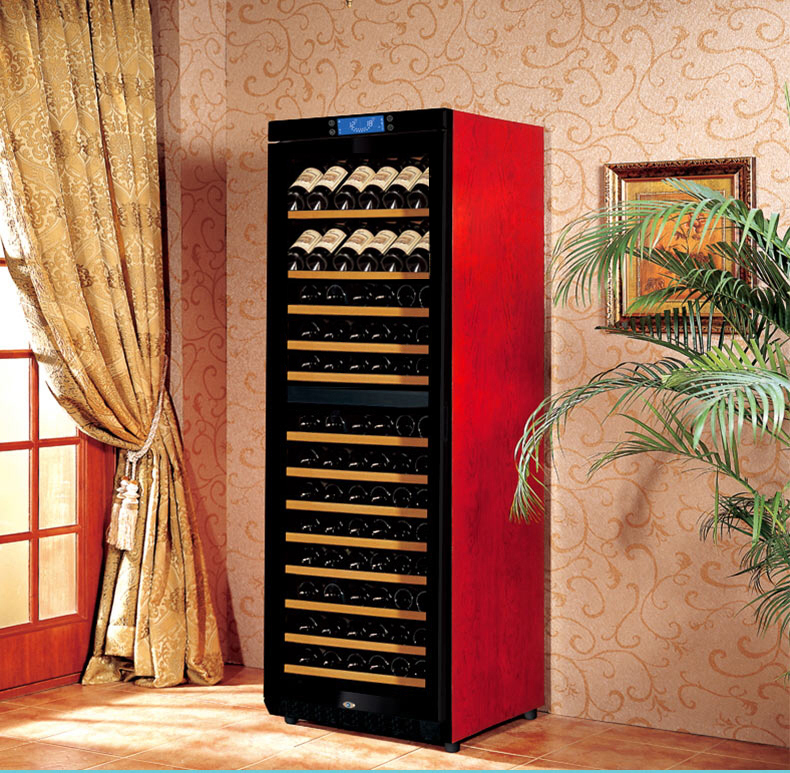 tủ rượu treo tường phòng khách Rạch 美 W470B đôi nhiệt độ rượu làm lạnh tủ lạnh tủ lạnh tủ rượu gỗ rắn tủ lạnh nhà trà - Tủ rượu vang tủ rượu mini phòng khách