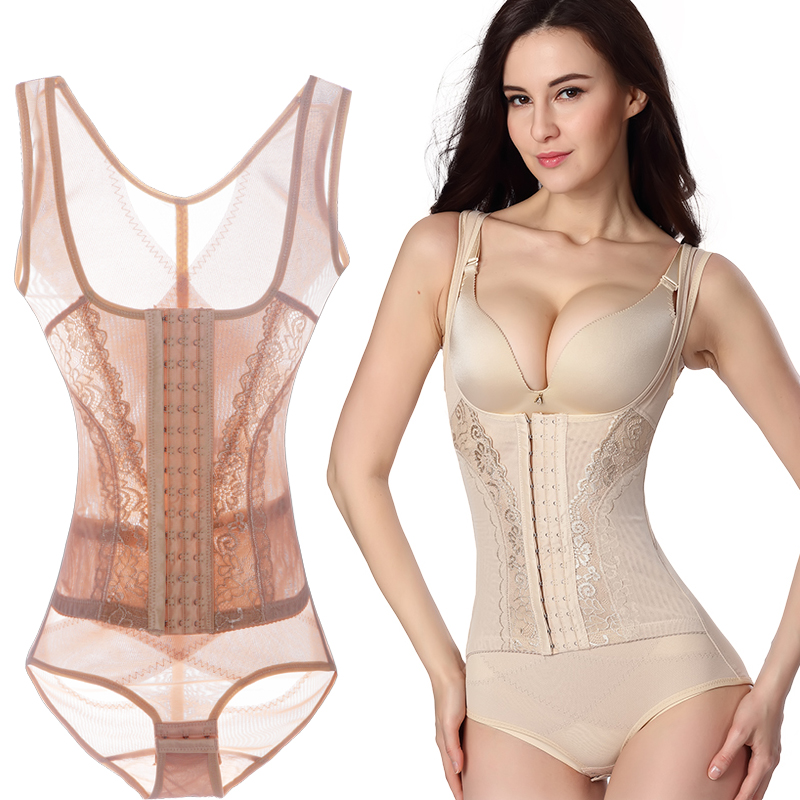 Tingmei ya phiên bản nâng cao của ba ngực corset corset bụng cơ thể điêu khắc bodysuit áo nịt ngực giảm béo quần áo cơ thể