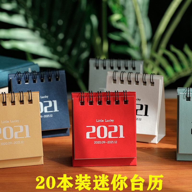 2021 Creative Mini Small Desk Calendar Simple Ins Calendar Month Calendar Calendar Lunar Festival 2020 Tabletop Ornaments