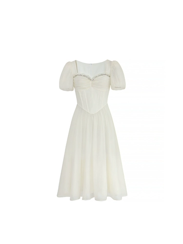 Абрикосовая длинная шифоновая юбка, платье, средней длины, А-силуэт