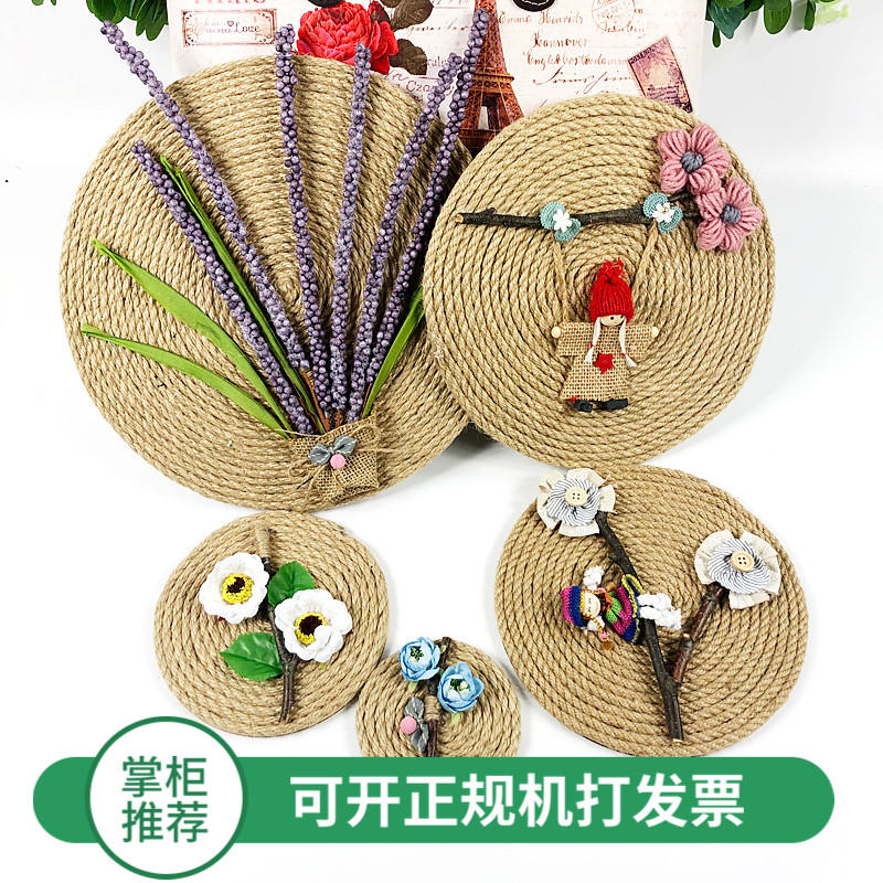 Kindergarten Wall Decoration Arrangement Handmade DIY Make Hemp Rope Pan Hanging Accessories Ring Creation Wall Decoration Handmade Material Works