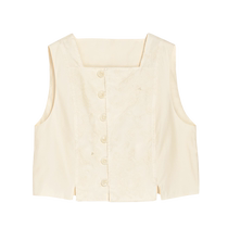 (Handmade by Huixin) EIN Yan 2024 spring new product literary retro casual stitching bumper vest style vest