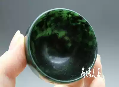 Jade cup Natural living magnetic health teacup Black green jade tea set Medicine King stone Kung Fu tea cup Tea bowl Wine cup wine set