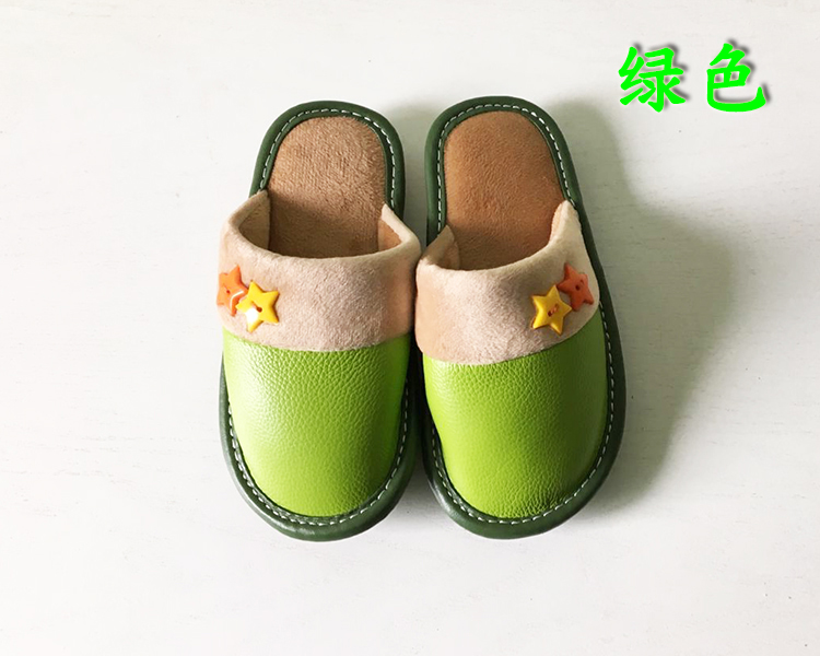 Chaussons enfants en cuir pour hiver - semelle tendon - Ref 1003688 Image 11