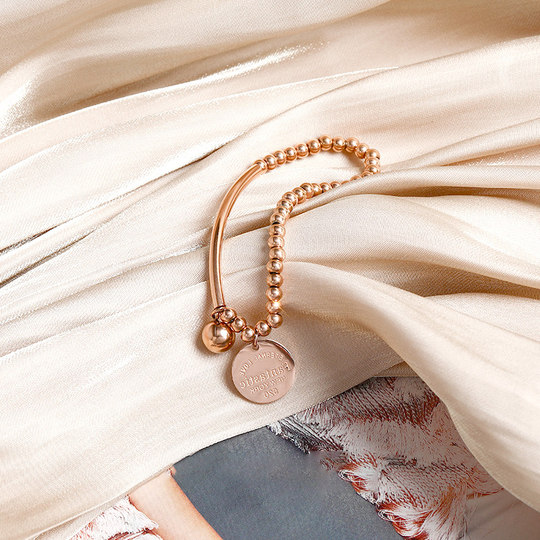 Light luxury niche exquisite bracelet ins niche design girl best friend simple beads high-end transfer birthday gift
