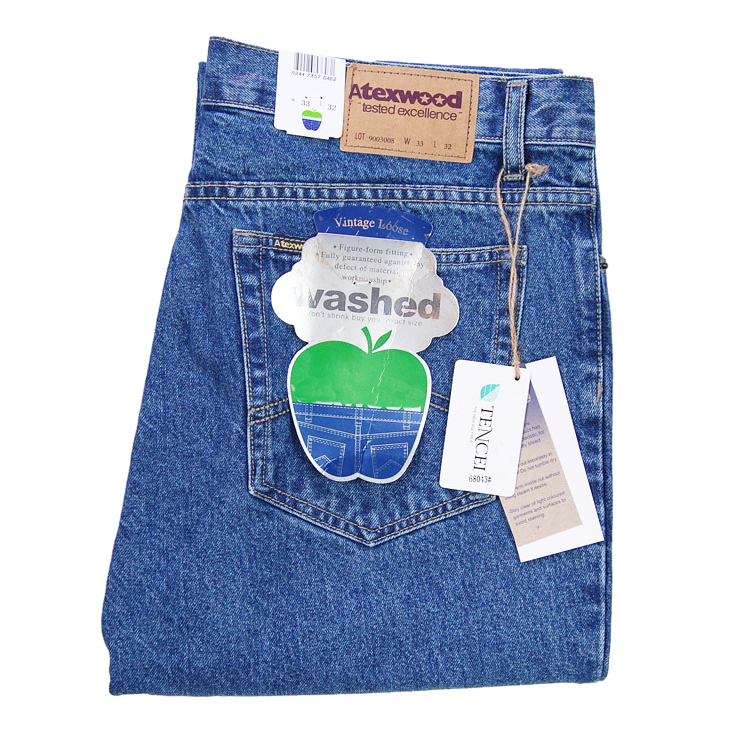 Mùa xuân đích thực Apple nam jeans nam phần mỏng lỏng thẳng eo cao sâu cotton trung niên cha quần