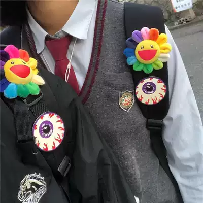 Colorful sunflower pendant brilliance with brooch cute Japanese hipster corsage accessories cartoon badge female
