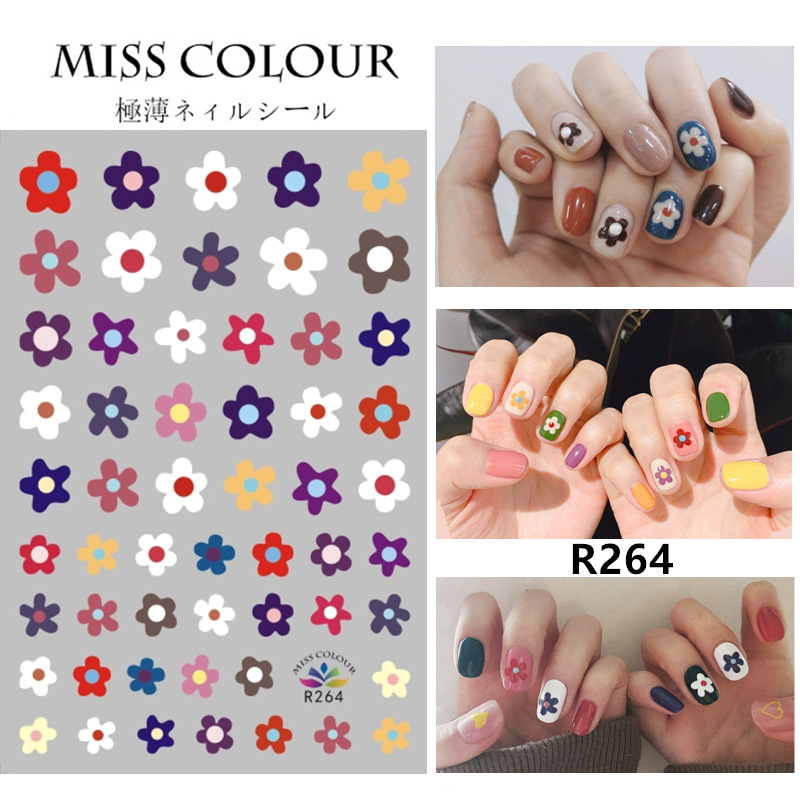 Sweet Flower Nail Sticker New Nail Nail Pattern Female Net Red Cute Accessories Girl Care Students