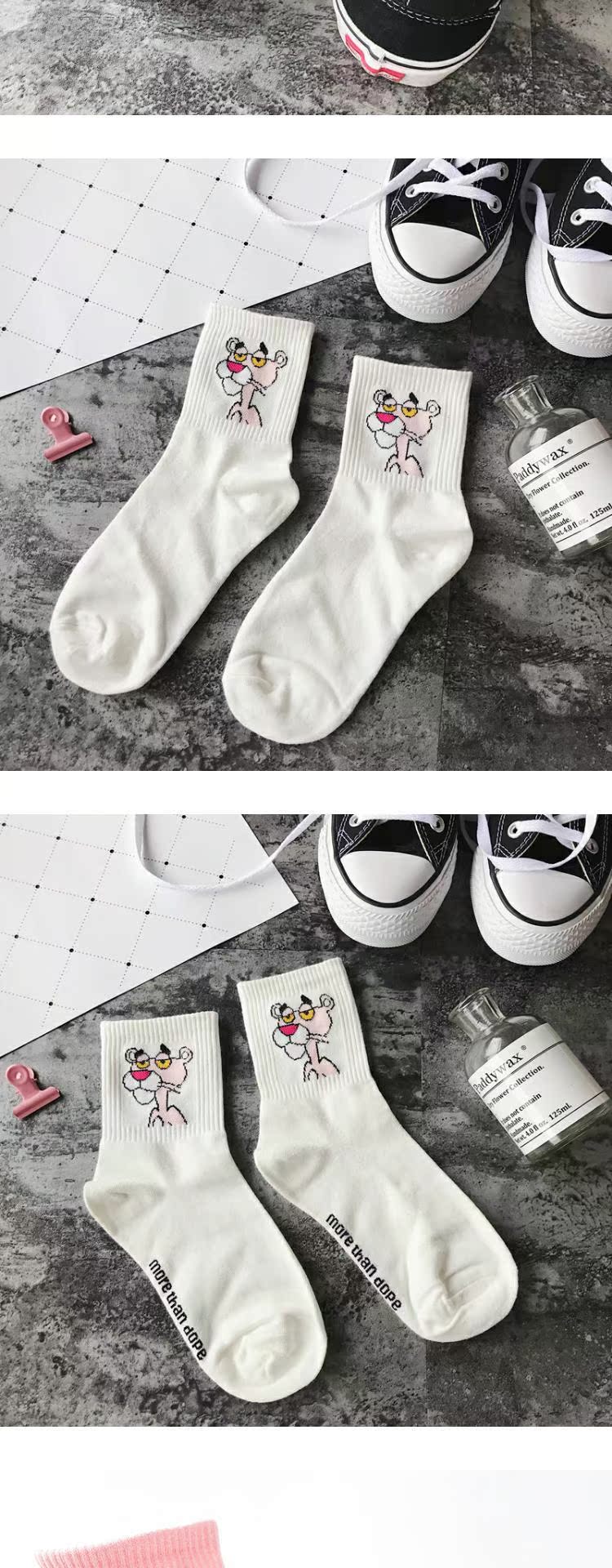 Nhật Bản màu hồng Hàn Quốc phim hoạt hình sinh viên vớ cotton nam và nữ cặp vợ chồng ulzzang Harajuku Hồng Hồng phong cách vớ ngắn màu hồng tất lười nam