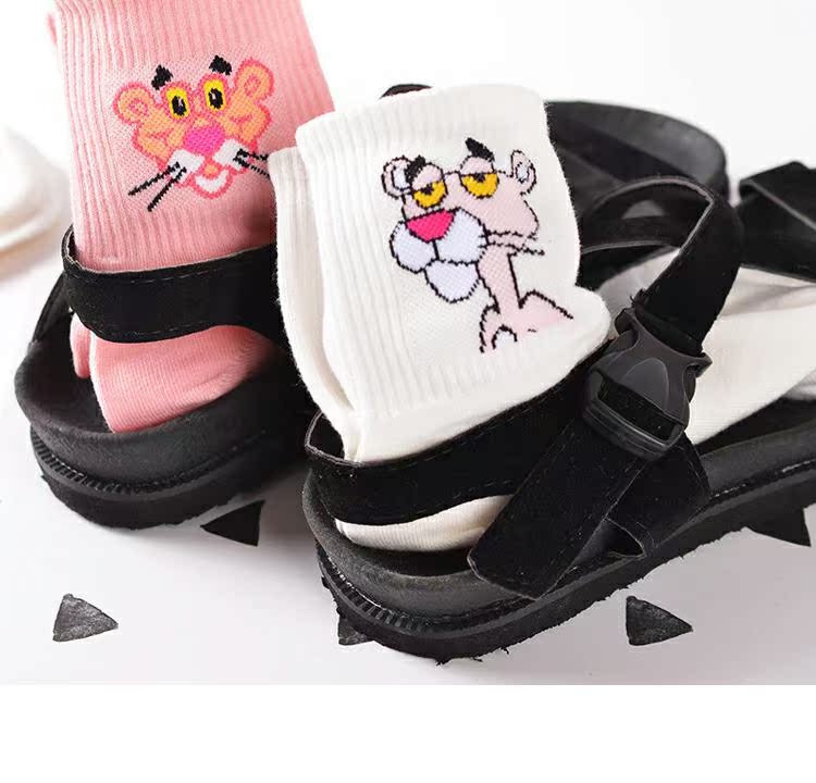 Nhật Bản màu hồng Hàn Quốc phim hoạt hình sinh viên vớ cotton nam và nữ cặp vợ chồng ulzzang Harajuku Hồng Hồng phong cách vớ ngắn màu hồng tất lười nam