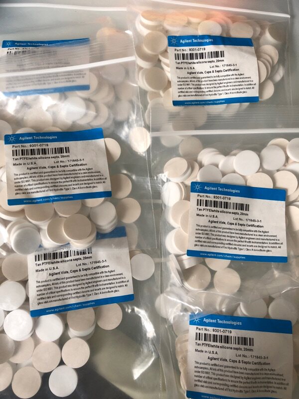 Anteren original dress 9301-0719 Agilent 20mm jaw top empty bottle gasket 100 sheet