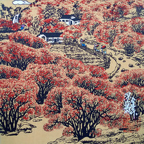 Deep mountain harvesting mountain forest hotel rural decoration folk art Huxian farmer painting size 25x25cm