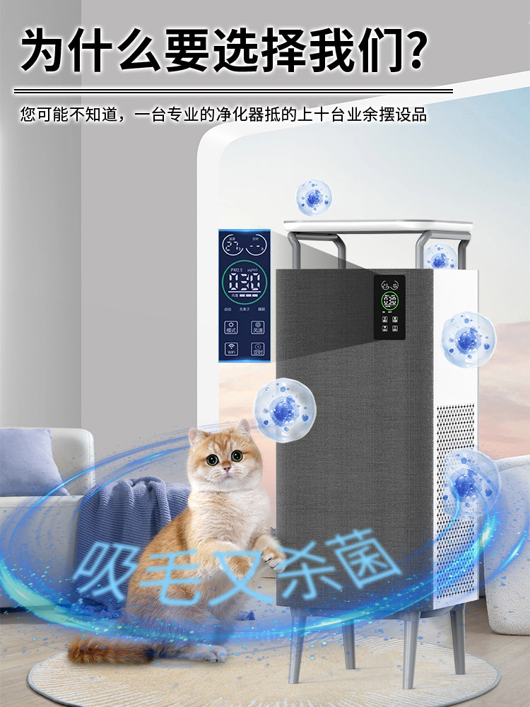 Air Purifier for Pets, Specifically for Removing Floating Cat Hair, Cat Hair Remover, Dog Hair Remover, Cat Hair Removal and Purification Machine