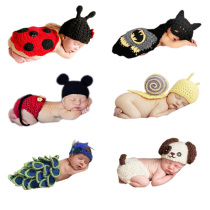 European and American popular childrens photography clothing studio baby photo clothing handmade wool woven animal modeling set