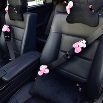 Cartoon headrest womens car supplies interior sleeping pillow waist waist cartoon pillow removable and washable neck pillow