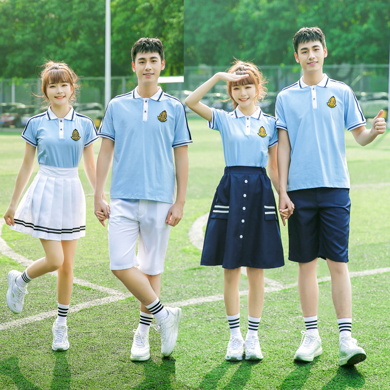 Sixth grade school uniform set Korean high school summer primary school Junior High School student sports class dress Senior high school graduation season