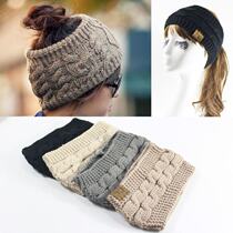 Hair hat female leaky head empty top knitting exposed top Autumn and winter no top Korean version of the trend man fashion winter