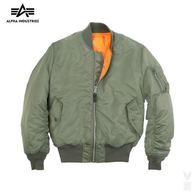 Alpha Industrial Ma1 Jacket Classic Loose Fit Autumn/Winter Padded Nylon Rainproof Genuine Men's Product