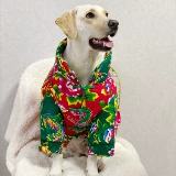 ПЭТ -Рука -Сделанная собачья одежда Новая годовальная хлопчатобумажная пиджак с утолщенным зимним платьем.