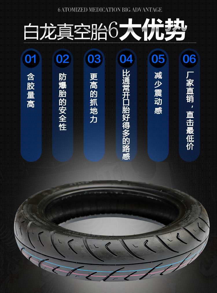 New 包邮 white dragon 90 90-12 chân không lốp xe máy điện lốp wuyang Honda công chúa nhỏ lốp lốp xe máy nào tốt nhất