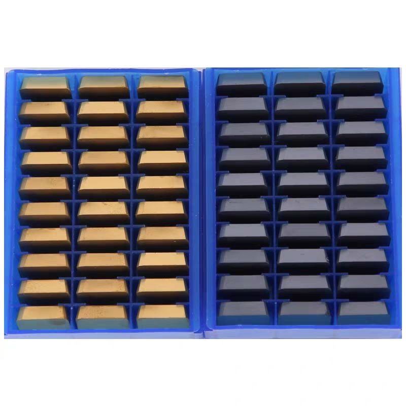 Alloy milling machine blade black yellow titanium-plated coating milling blade triangle 3130511 square 4160511 diamond