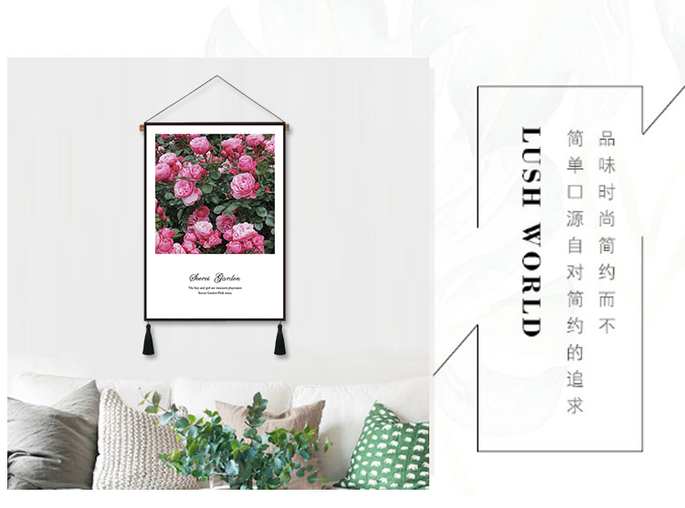 Phòng khách đẹp Bắc Âu sơn trang trí tường sofa tấm thảm hiện đại tối giản sáng tạo nhà hàng phòng ngủ hoa treo vải thảm treo tường giá rẻ