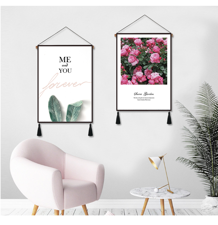 Phòng khách đẹp Bắc Âu sơn trang trí tường sofa tấm thảm hiện đại tối giản sáng tạo nhà hàng phòng ngủ hoa treo vải thảm treo tường giá rẻ