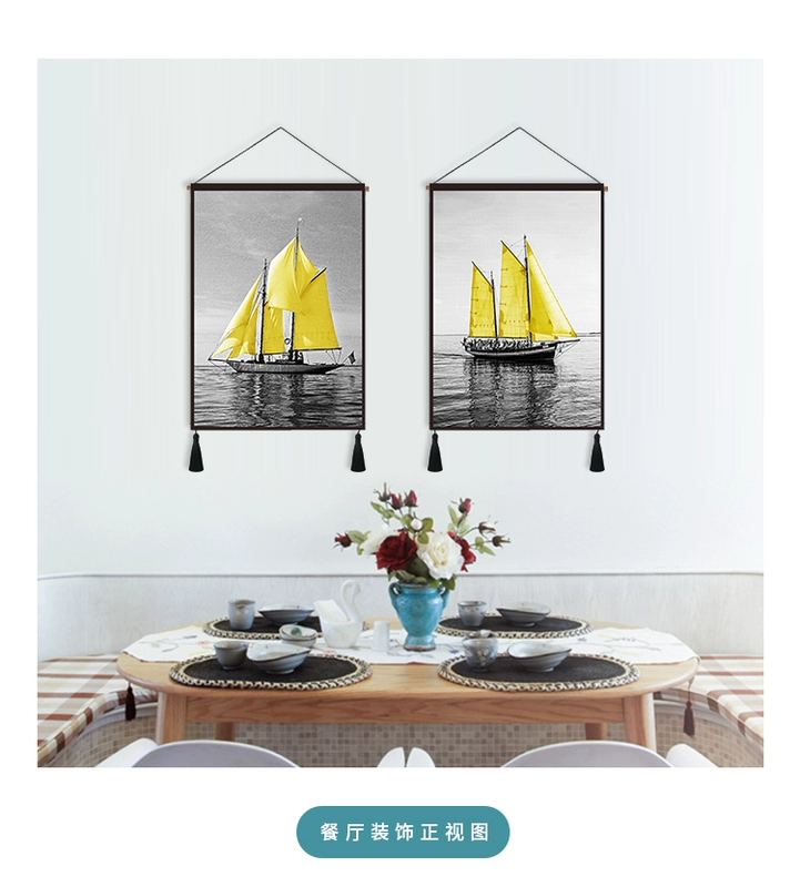 Phòng khách hiện đại sơn trang trí đơn giản triptych hiên lối đi tấm thảm sofa nền tường sơn nhà hàng tấm thảm thuyền buồm