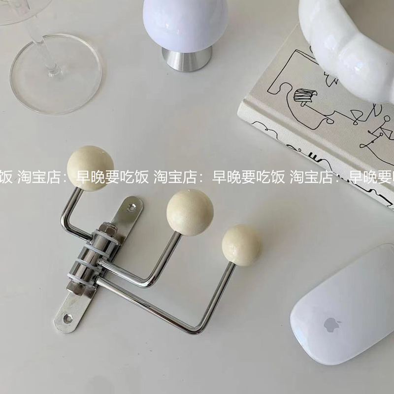 Eat Breakfast and Dinner Every Day ins Vintage French-Style Coat Hooks Bedroom Decoration Clothing Store Bead Wall Hanging Eat Breakfast and Dinner Every Day ins Vintage French-Style Coat Hooks Bedroom Decoration Clothing Store Bead Wall Hanging