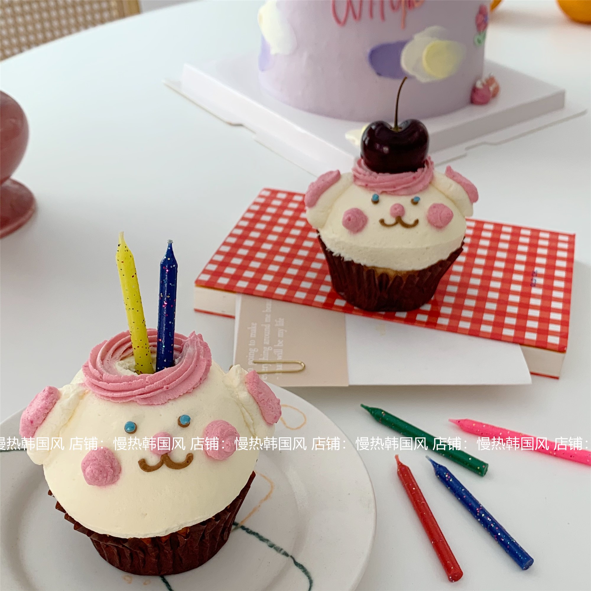 Sooner or night to eat ? Korean in color bright crystal birthday cake candle decorated candle decoration candle
