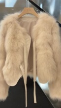 Fox fur patchwork fur jacket for women's autumn and winter new European versatile collection